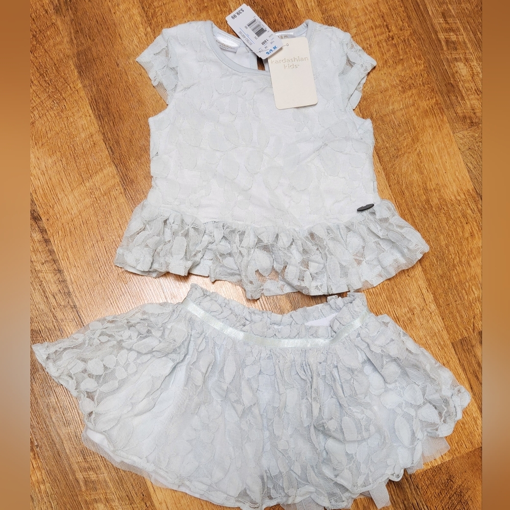 Kardashian Kollection Lace Baby Outfit, Size 18m
